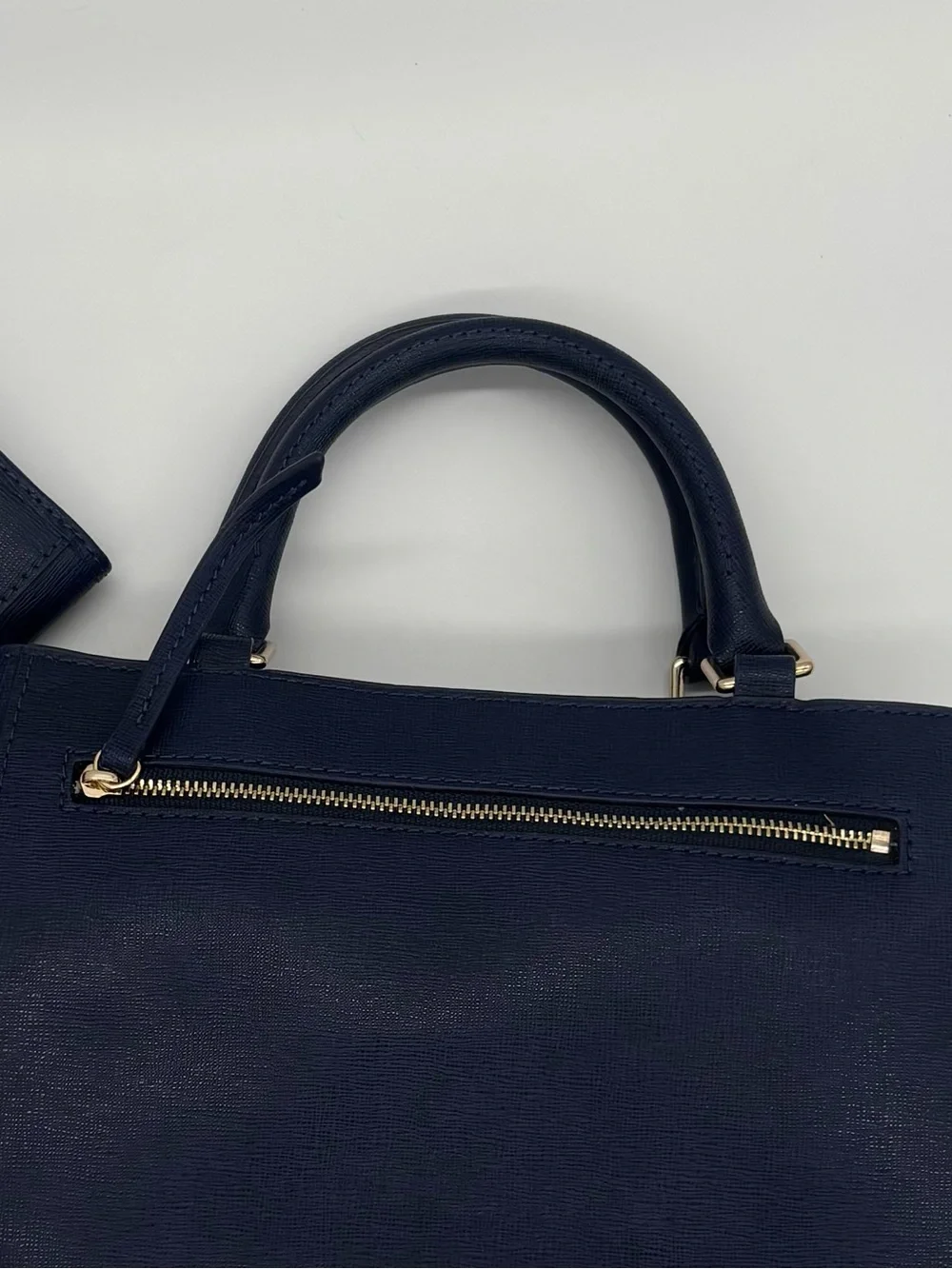 Dooney & Bourke Navy Leather Satchel with Wallet